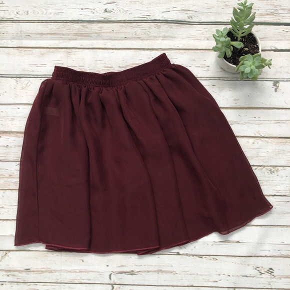 American Apparel Dresses & Skirts - Burgundy American Apparel Skirt A8